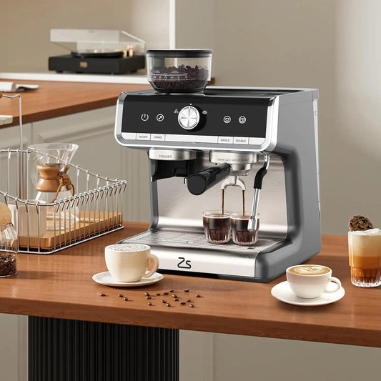 Espresso Coffee Machine Maker with Grinder Latte