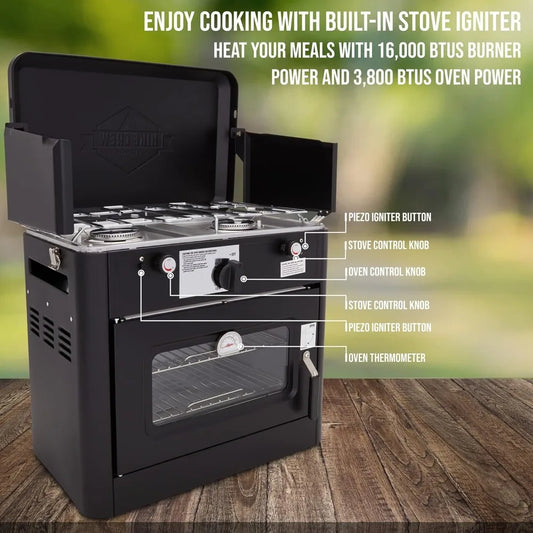 Outdoor Gas Camping Oven w/Carry Bag