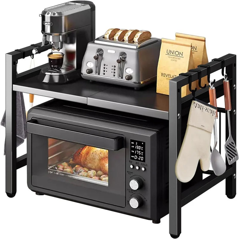 Adjustable Space-Saving Microwave Rack