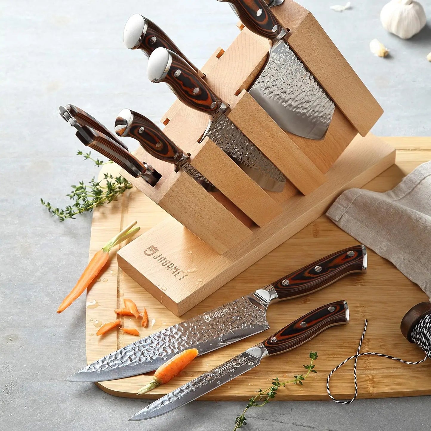 9PC High Carbon Stainless Steel Knife Set Pakka Wood
