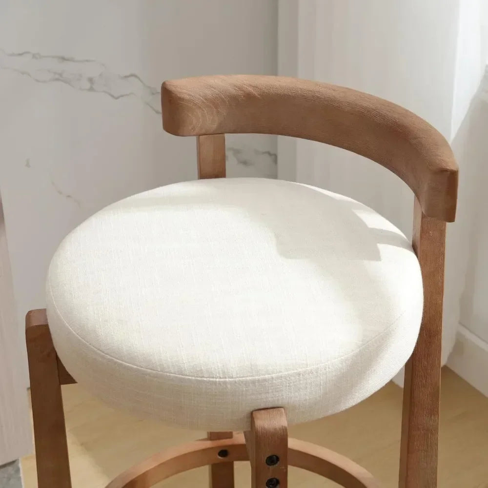 Bar Stools Set  Chairs with Wooden Legs