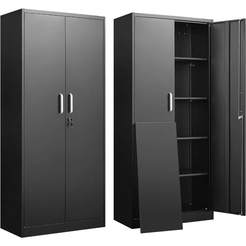 Garage Storage Cabinet with Doors and Shelves,