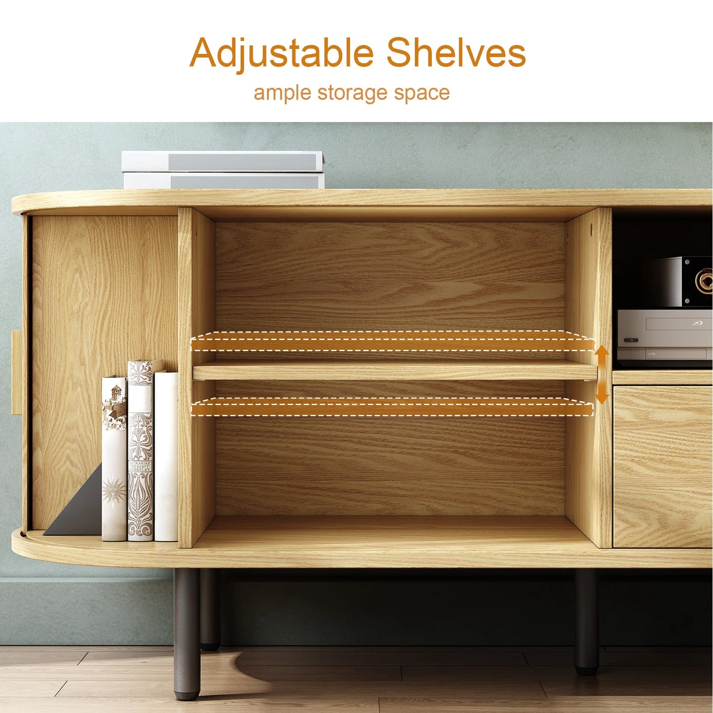 69" TV Stand w/ Power Outlet