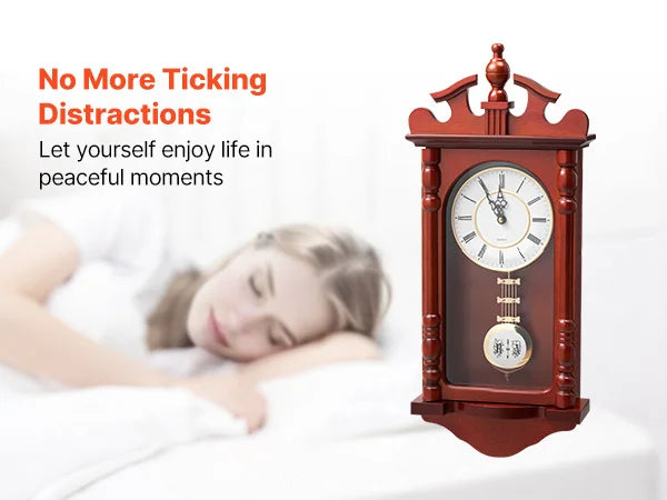 Grandfather Clock Vintage Pendulum Wall Clock Quartz