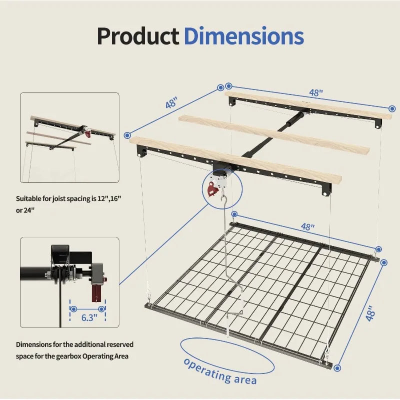 Overhead Garage Storage Rack