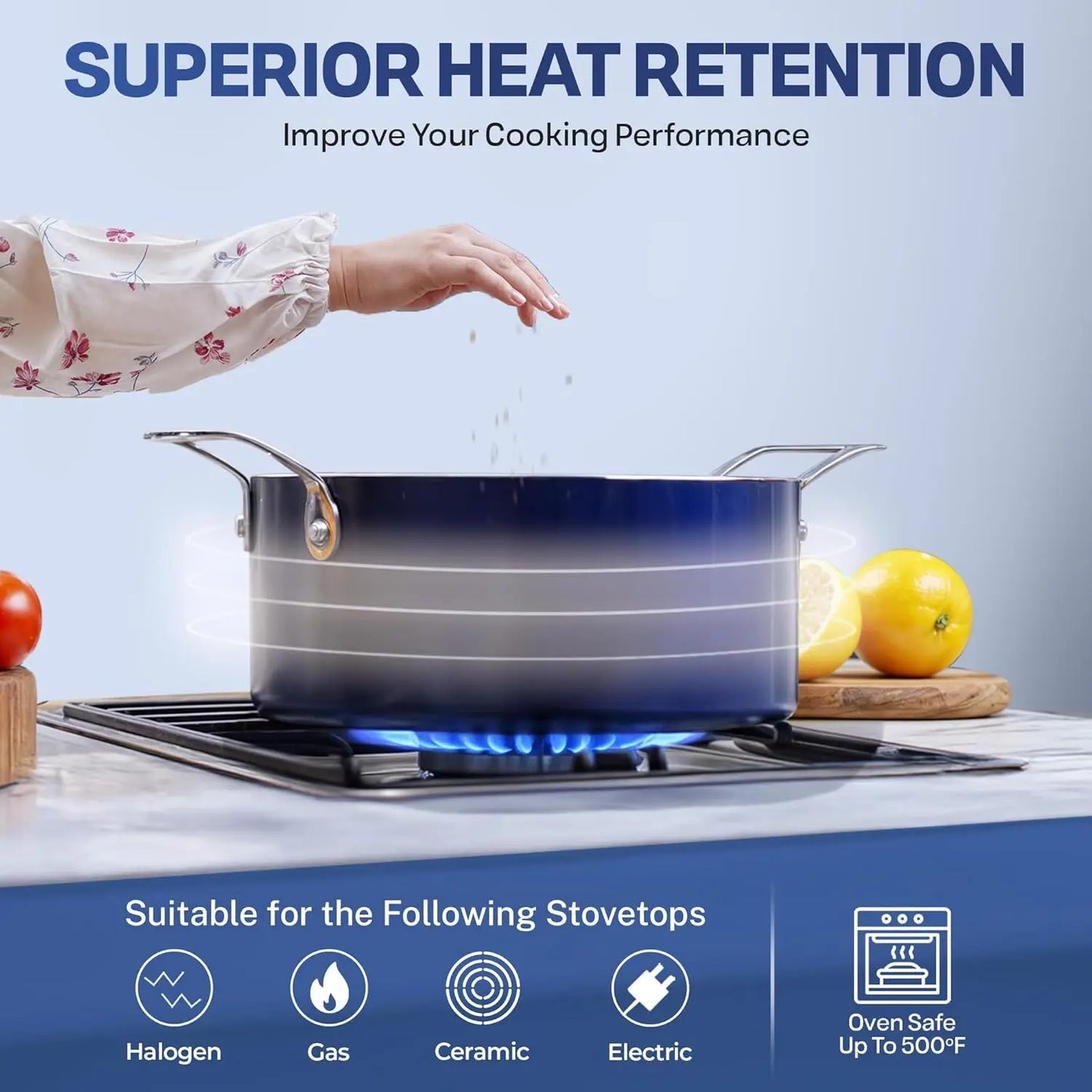 20 Pc Pots and Pans Set Non Stick Cookware