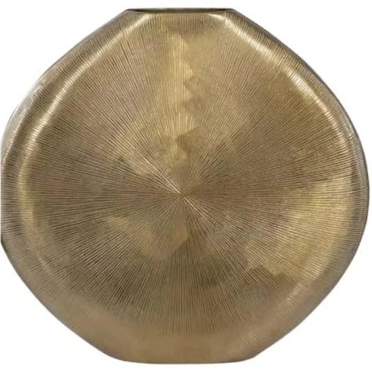 Gold Metal Vase Elegant Decorative Flower