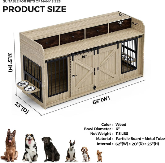 Double Dog Crate Furniture