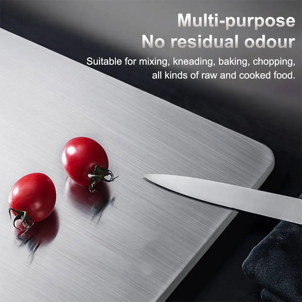 Stainless Steel Cutting Board Double Sided Chopping