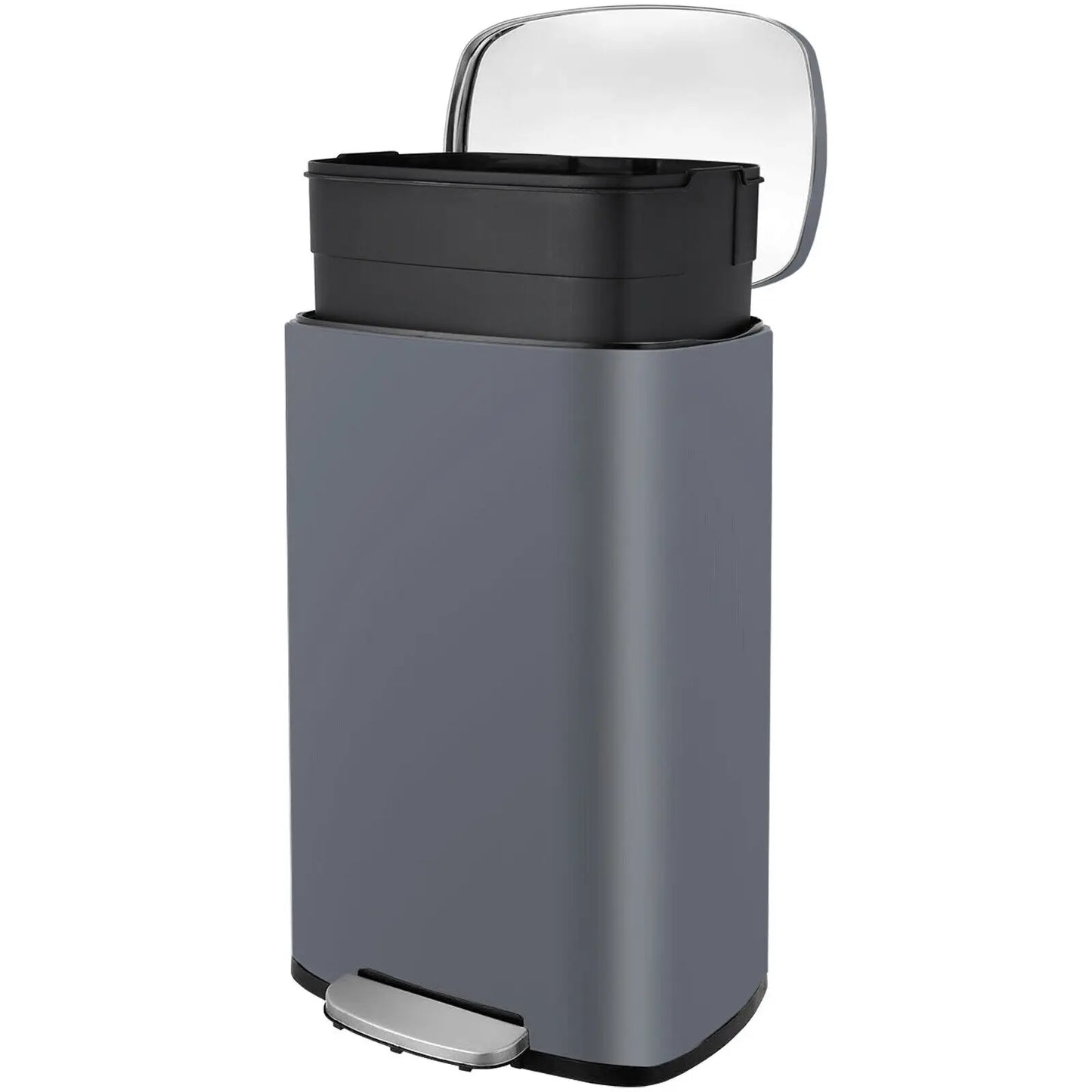 Kitchen Trash Can, Stainless Steel 50 Liter