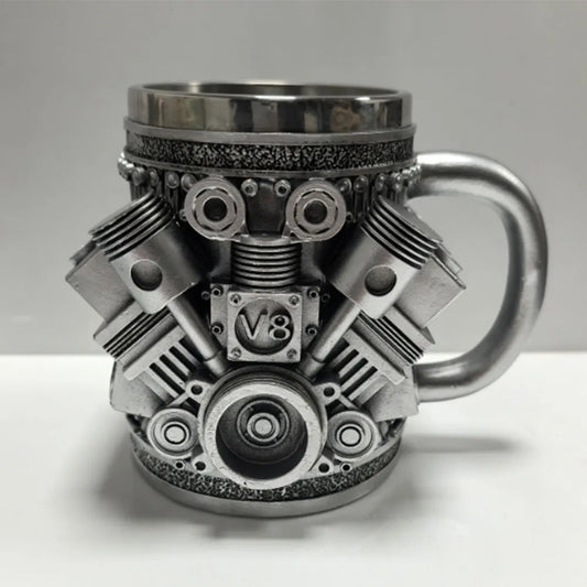 Car Engine Coffee Mug Cup Stainless Steel
