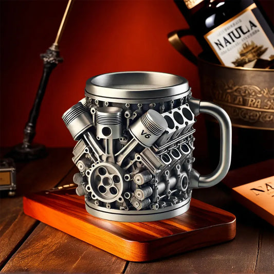 Car Engine Coffee Mug Cup Stainless Steel
