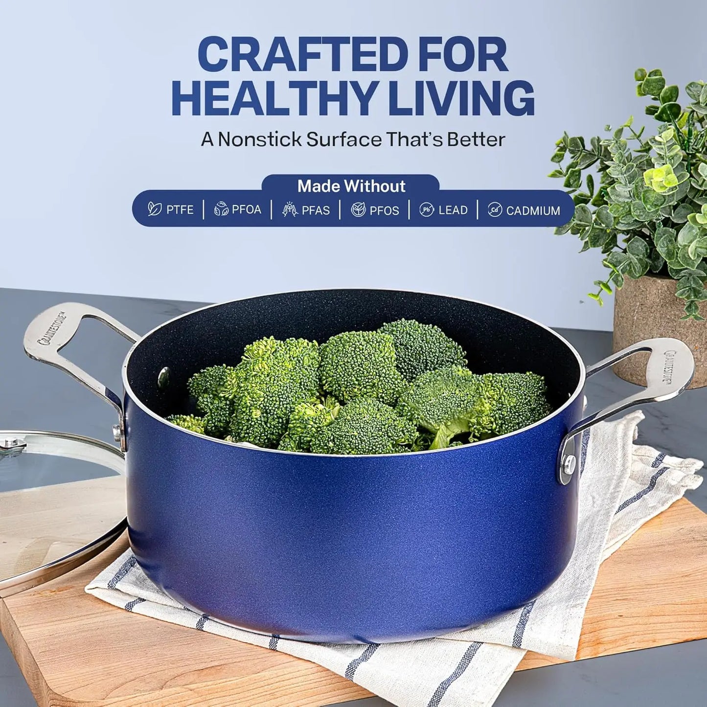 20 Pc Pots and Pans Set Non Stick Cookware