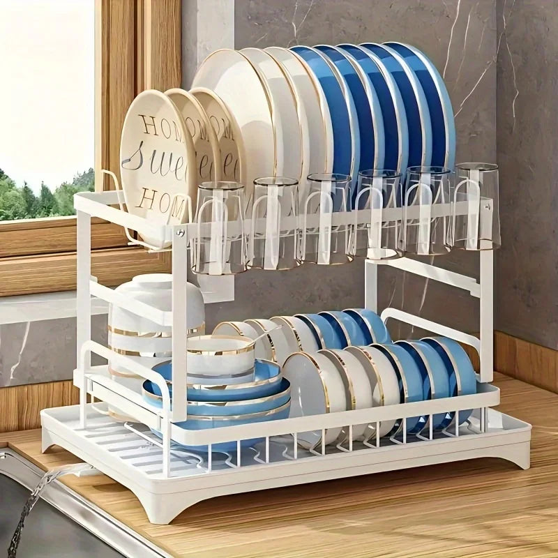 Dish Drying Rack Multifunctional Kitchen With Drainboard,