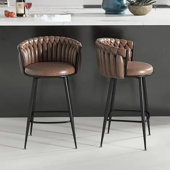 Gold Bar Stool 3 Set with Backrest