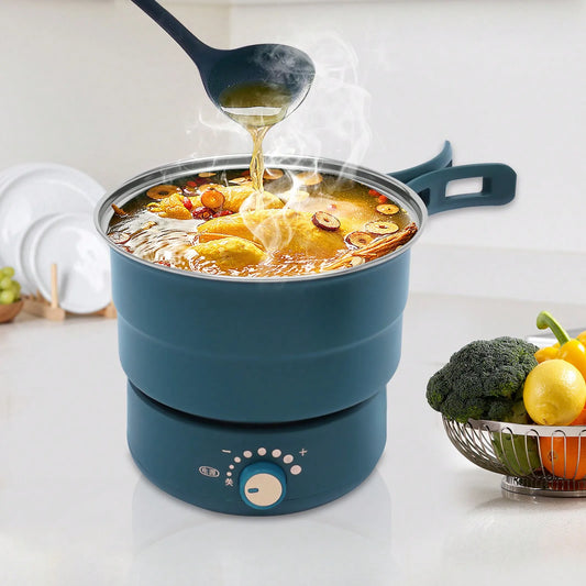 Portable Electric Hot Pot w/Foldable Handles Mini