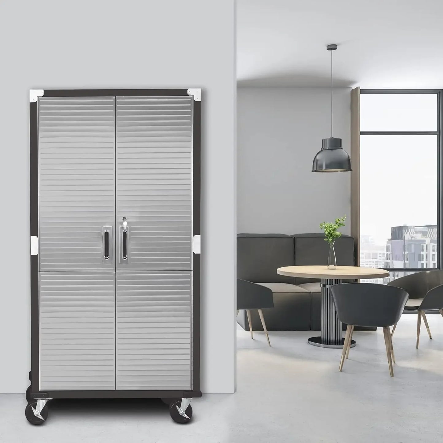 Solid Steel Rolling Lockable Metal Storage Cabinet