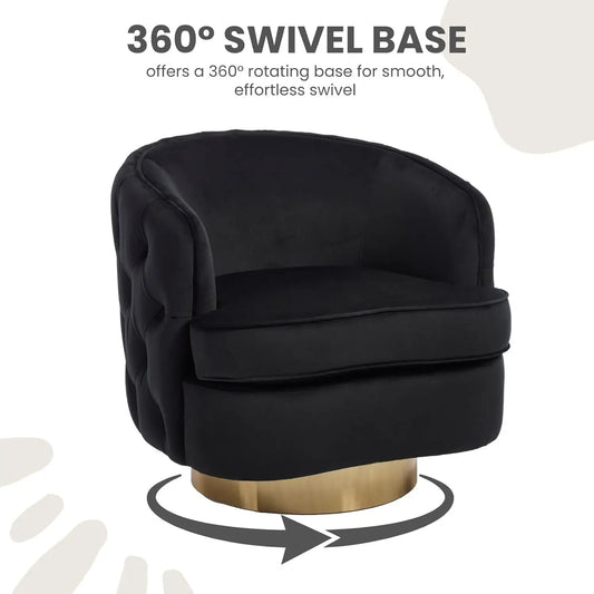 360 Degree Swivel Barrel Accent Chair