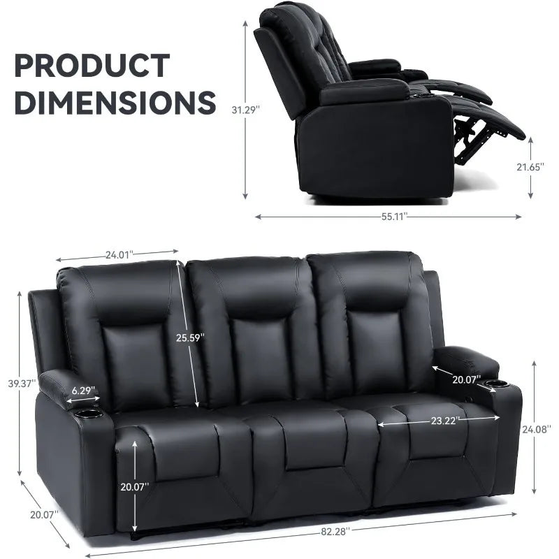 Living Room Furniture Leather Loveseat