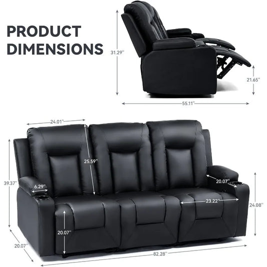 Living Room Furniture Leather Loveseat