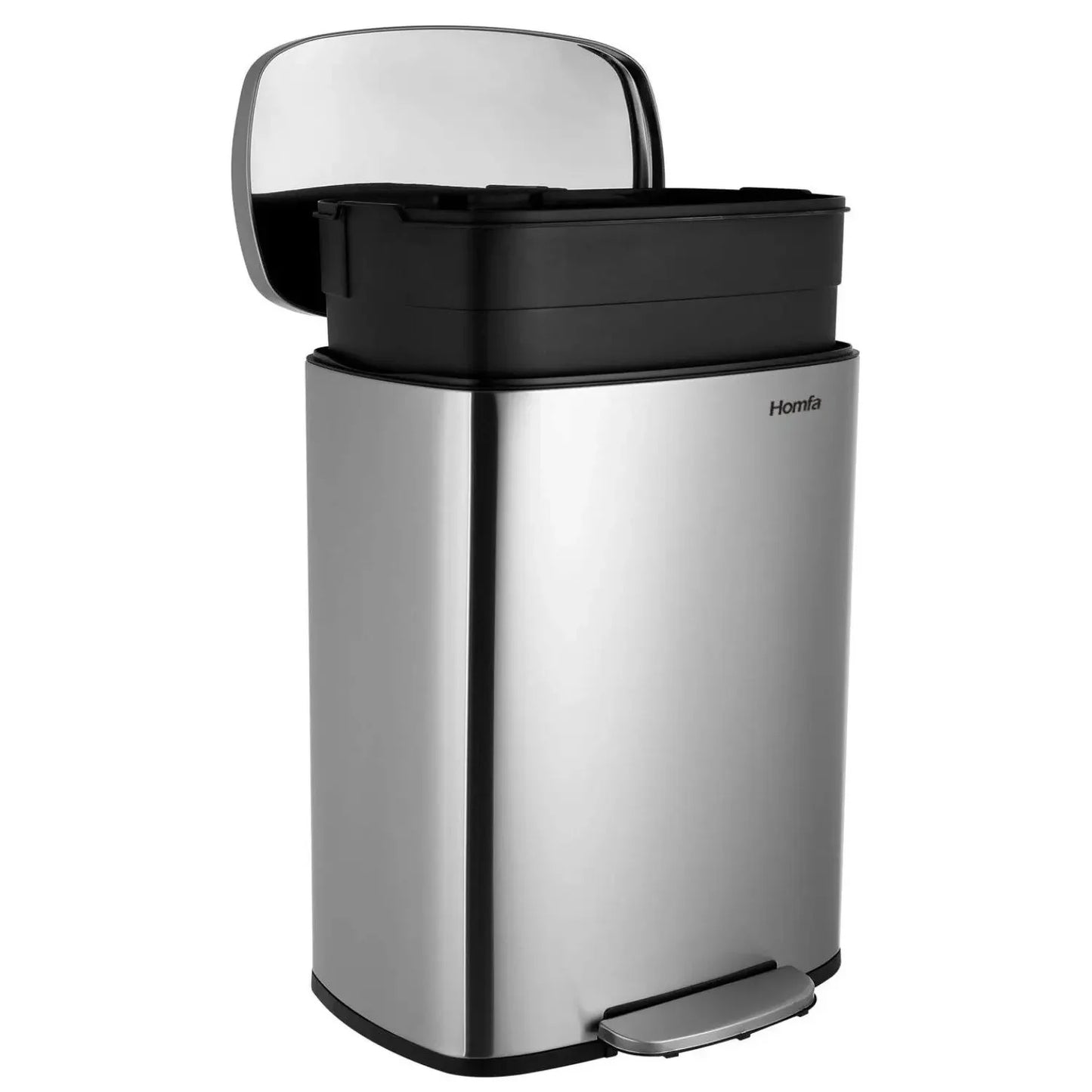 Kitchen Trash Can, Stainless Steel 50 Liter