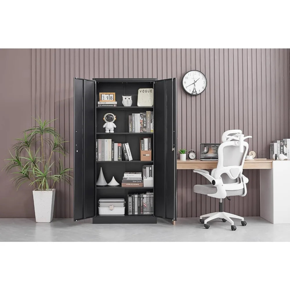 Garage Storage Cabinet with Doors and Shelves,