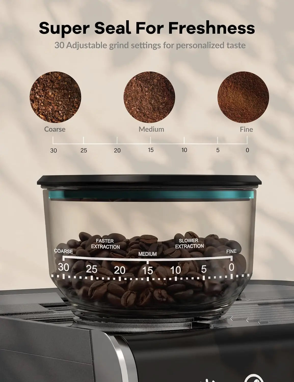 Espresso Coffee Machine  Maker with Grinder  Latte