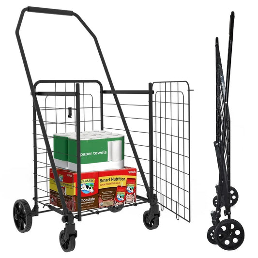 Shopping Cart with open door  Wheels Foldable