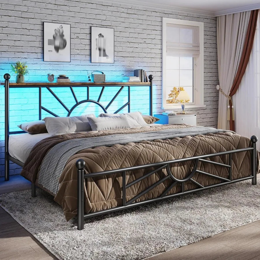 Metal King Bed Frame  King Size Bed