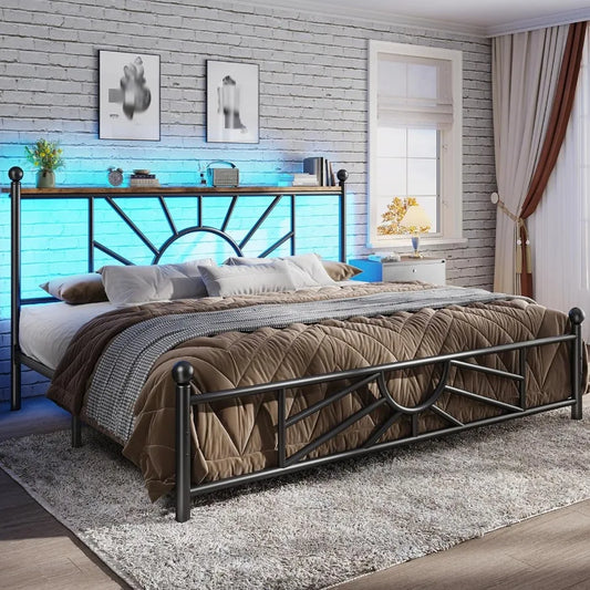 Metal King Bed Frame  King Size Bed