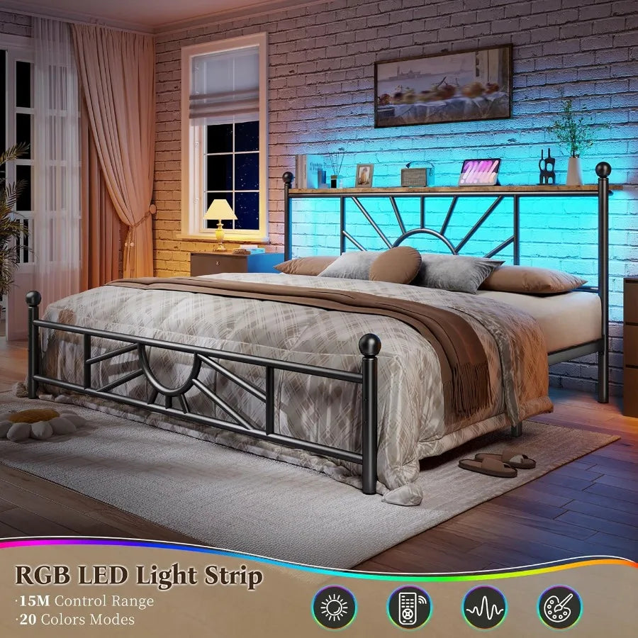 Metal King Bed Frame  King Size Bed